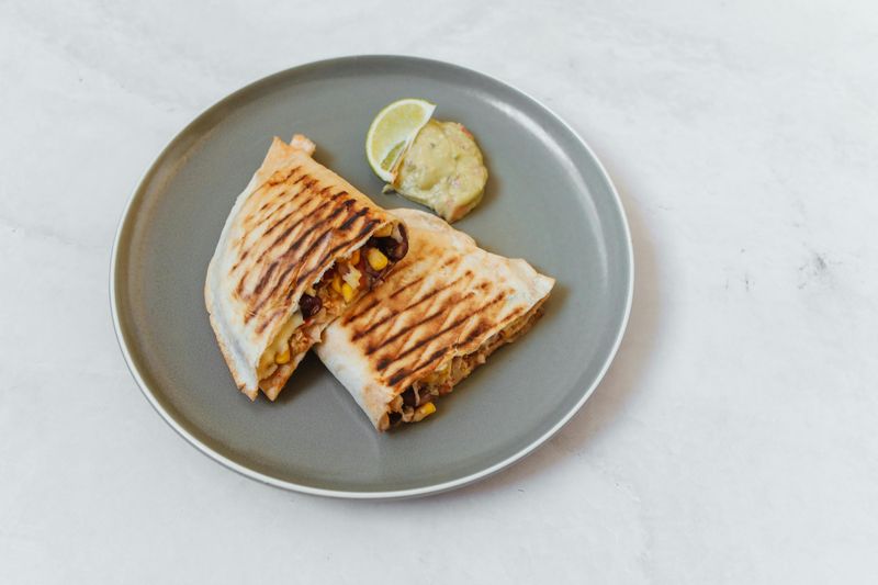 Close-up Photo of Delicious Quesadilla on a Plate