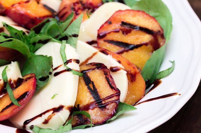 Swap Tomatoes For Grilled Peaches