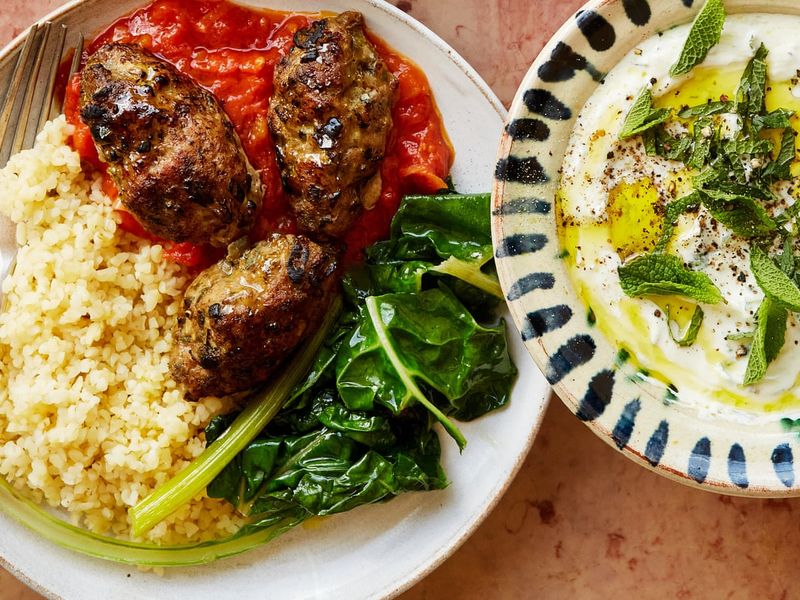 Lamb Koftas With Buttery Tomato Sauce & Cacik