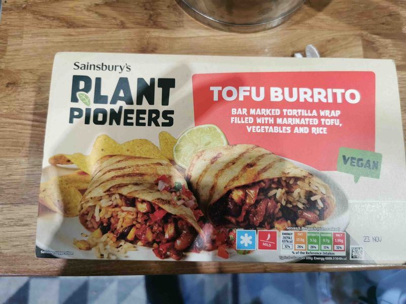 Sainsbury's Plant Pioneers Tofu Burrito