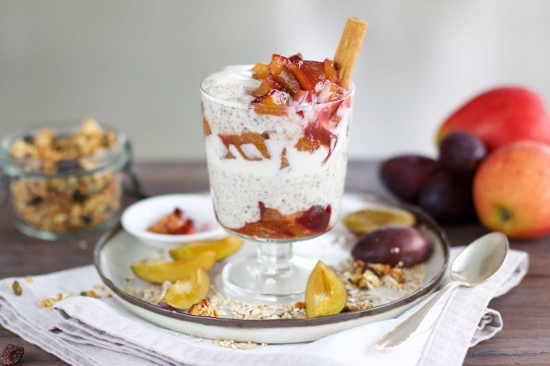 Plum And Cinnamon Overnight Oats