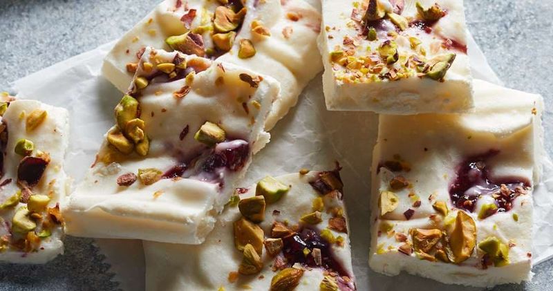 Cherry And Pistachio Yoghurt Bark