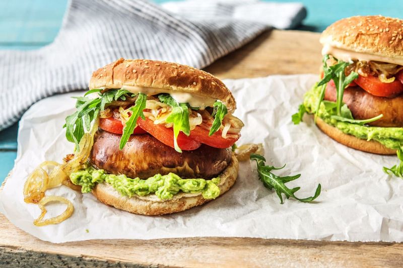 Portobello Mushroom Burgers With Avocado