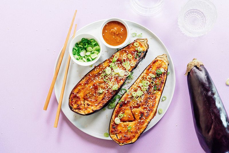 Miso-Glazed Aubergine Steaks