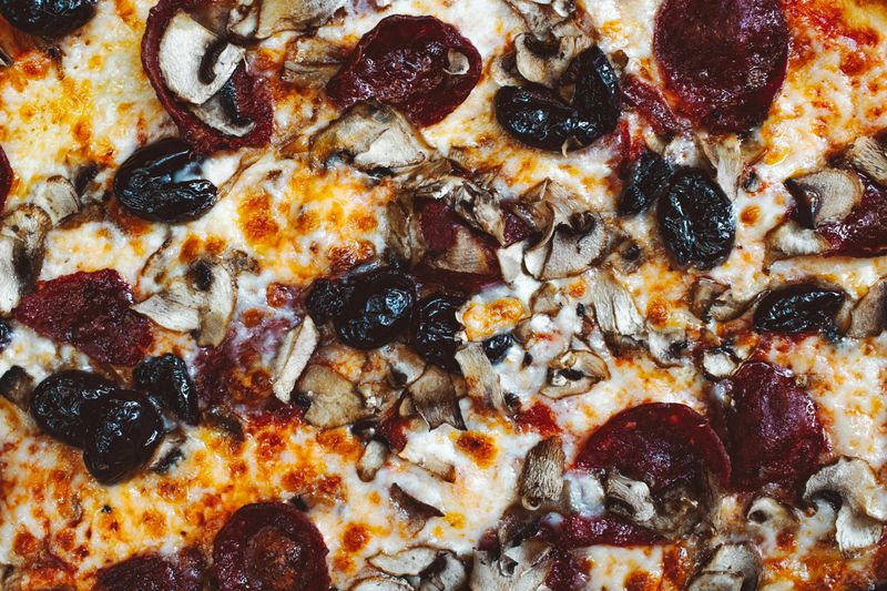 Close Up Shot of Pizza