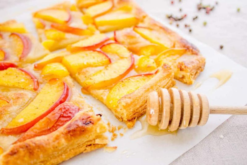 Puff Pastry Peach Tart