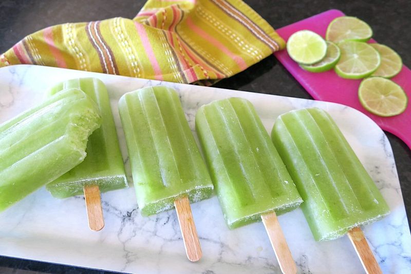 Cucumber Lime Popsicles