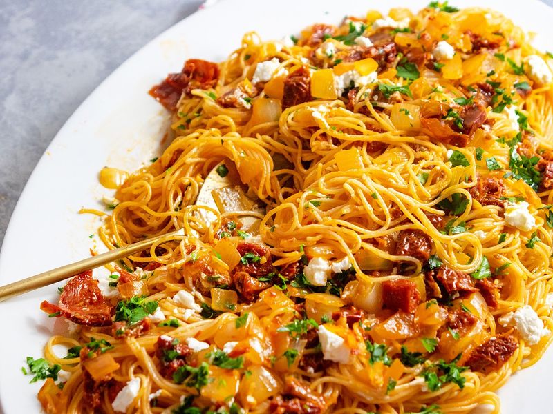 Sun Gold Tomato Pasta With Pistachio Gremolata
