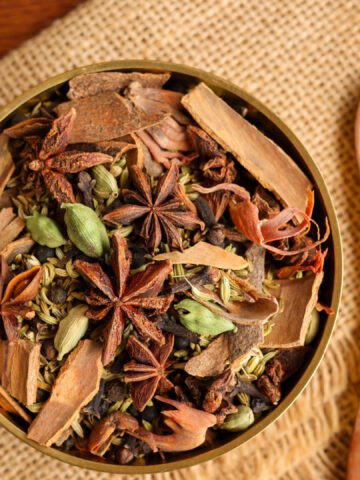Indian spices. Indian spicy curry masala for making curry in India. Masala tea Ayurvedic medicine used in India. Ayurveda for good health. Garam masala for meat dishes cinnamon cardamom star anise.