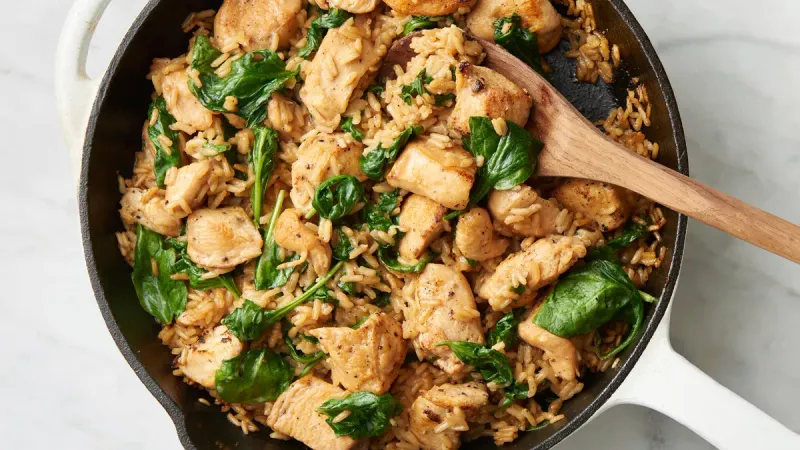 Creamy Chicken And Rice Skillet