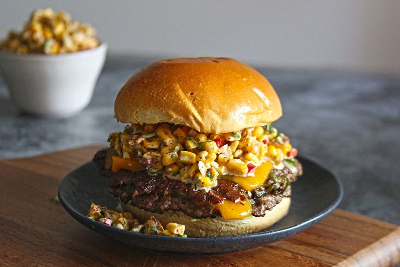 Mexican Street Corn Burger