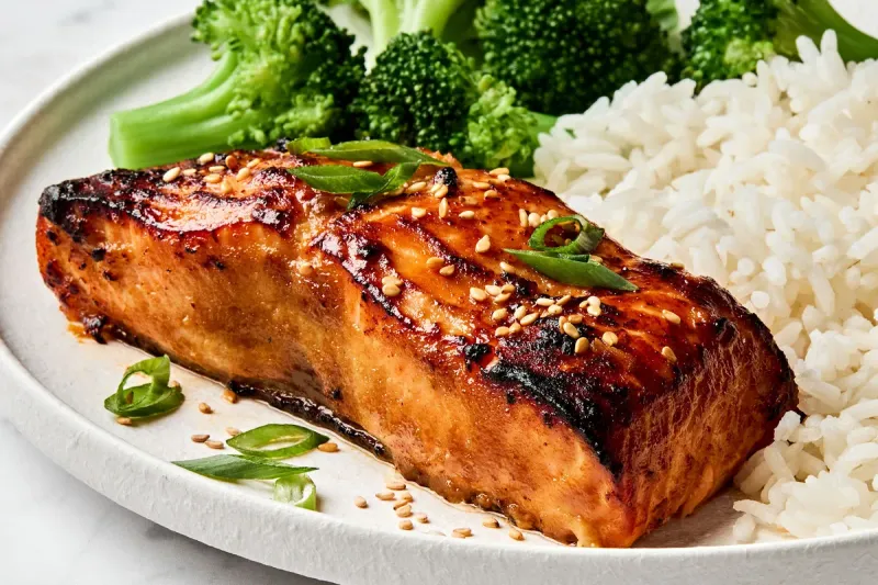 Pan-Seared Salmon With Miso Glaze