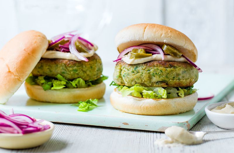 Middle Eastern Falafel Burger
