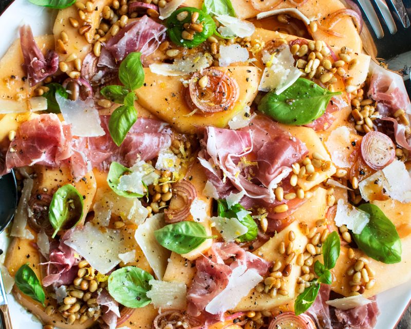 Honeydew Melon Carpaccio With Coriander Pesto