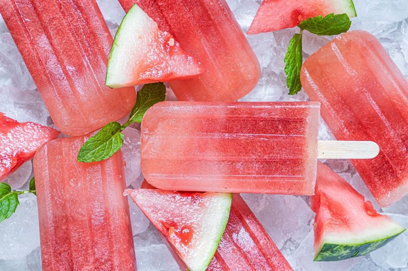 Watermelon Mint Popsicles