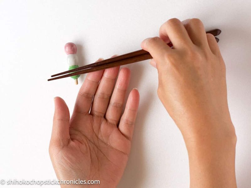 Hold Chopsticks Two-Thirds Up