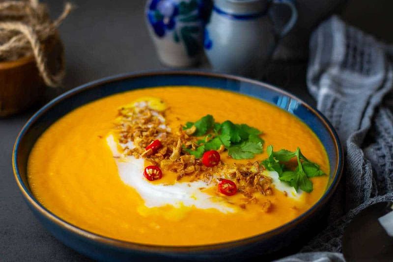 Carrot & Coriander Soup + Coconut Milk + Ginger