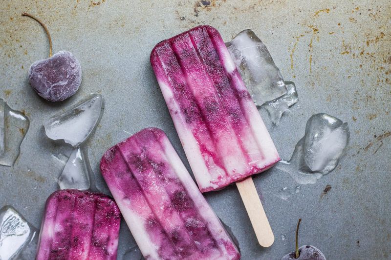 Cherry Vanilla Popsicles