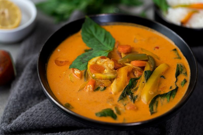 Thai Red Curry With Roasted Vegetables