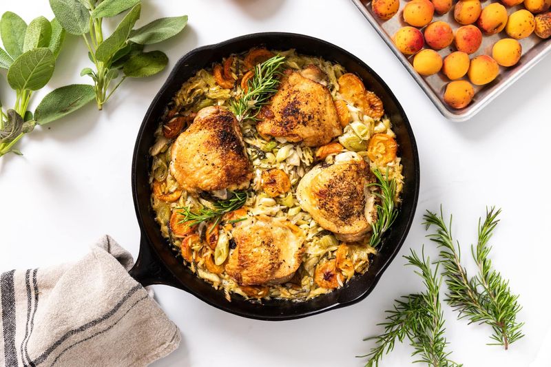Apricot And Rosemary Chicken Traybake