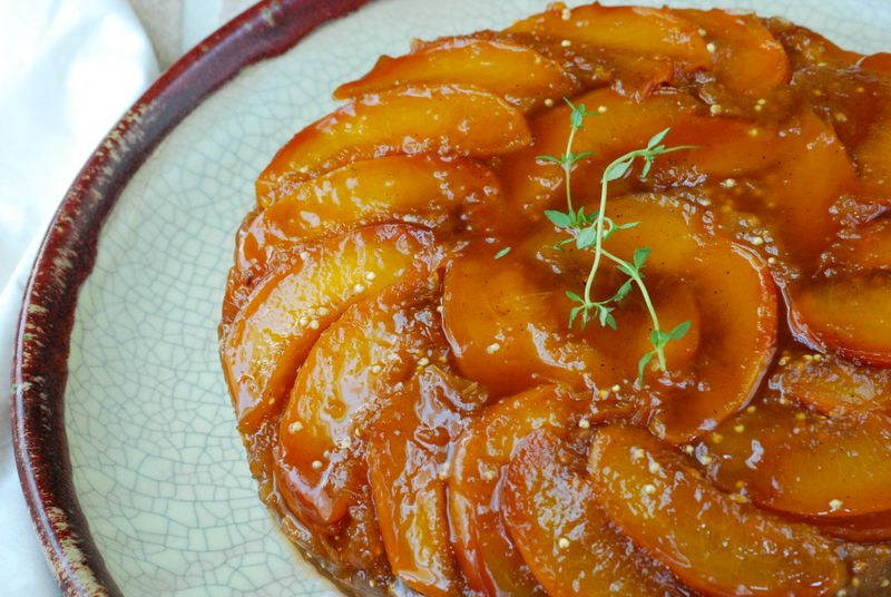 Peach And Cardamom Upside-Down Cake