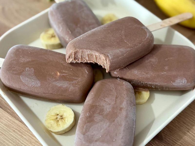 Chocolate Banana Popsicles