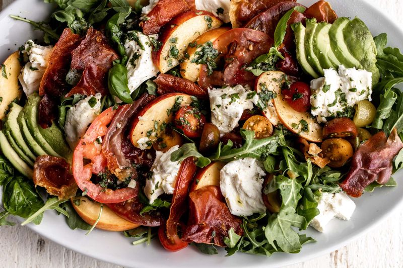 Peach And Rocket Pesto Pasta