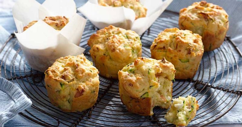 Courgette And Feta Muffins