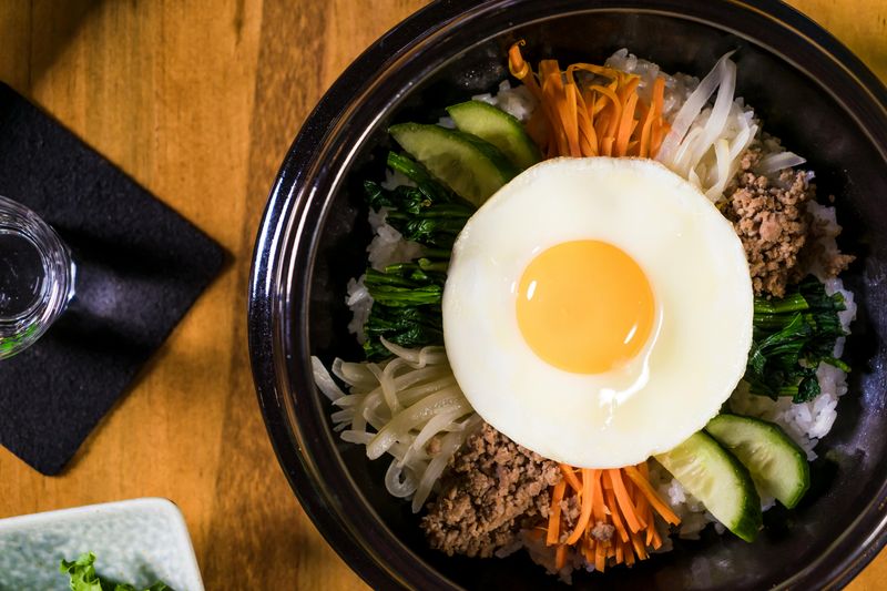 Cooked Food on Black Bowl