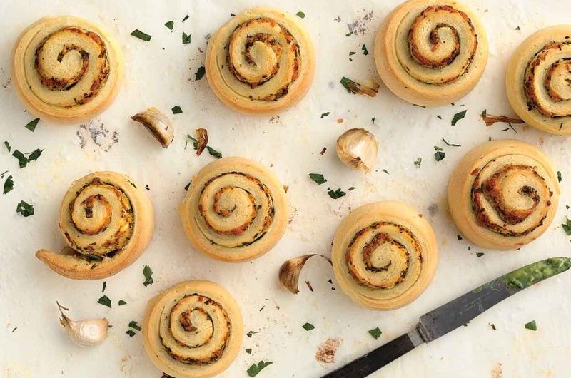 Pesto And Cheese Swirls