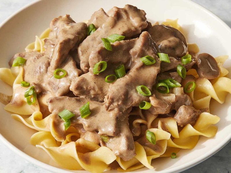 Beef Stroganoff With Egg Noodles