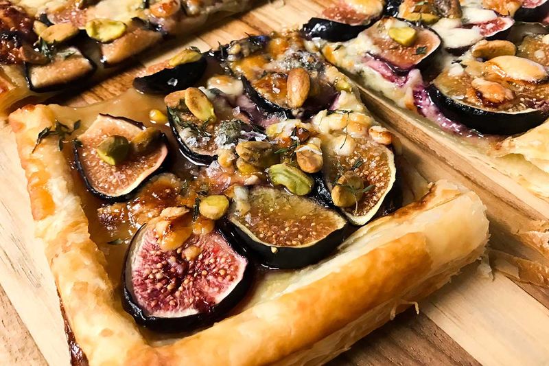 Puff Pastry Fig And Goat Cheese Tarts