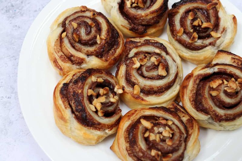 Chocolate And Hazelnut Puff Pastry Swirls