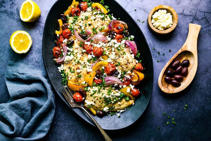 Mediterranean Chicken And Vegetable Skillet