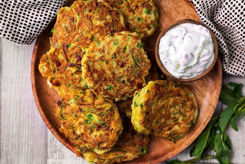 Courgette & Halloumi Fritters