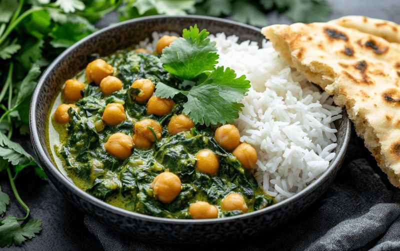 Chickpea And Spinach Curry