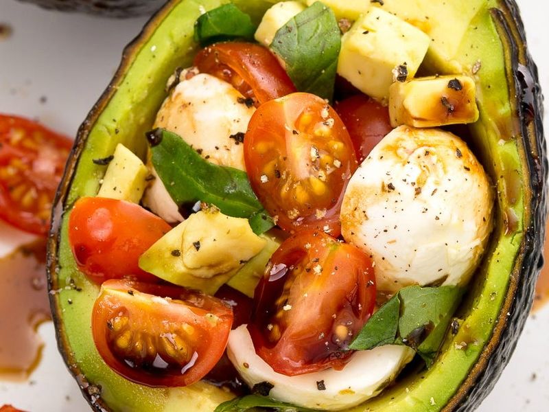 Caprese Stuffed Avocados