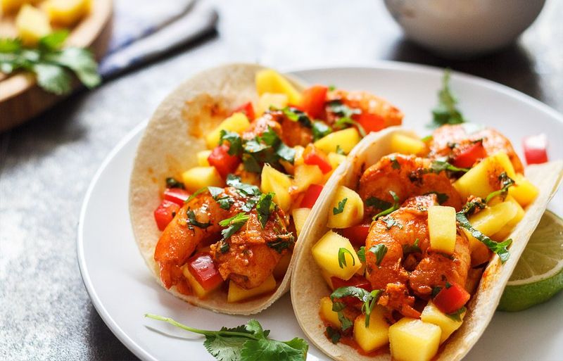 Prawn And Mango Tacos