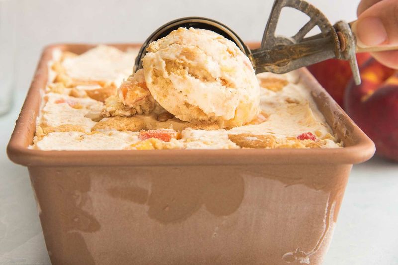 No-Churn Peach Ice Cream
