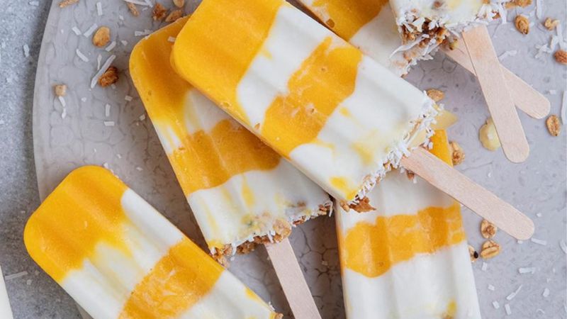 Mango Coconut Popsicles