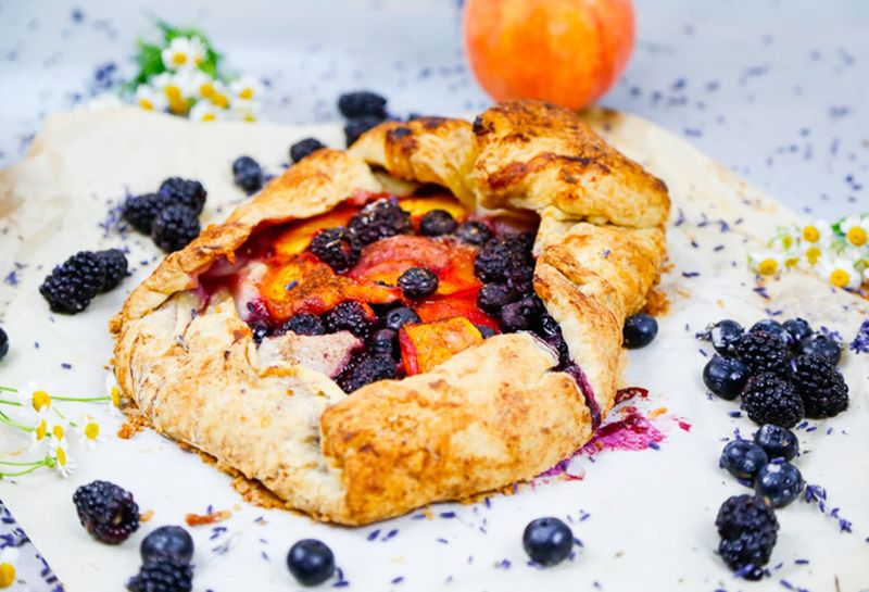 Peach Puff Pastry Galette