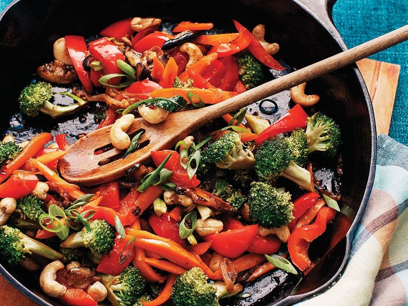 Rainbow Veggie Stir-Fry With Cashews