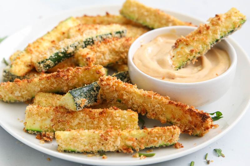 Air-Fryer Zucchini Fries With Parmesan Crust
