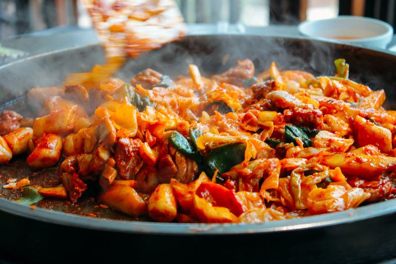 Dak Galbi (Spicy Stir-Fried Chicken)