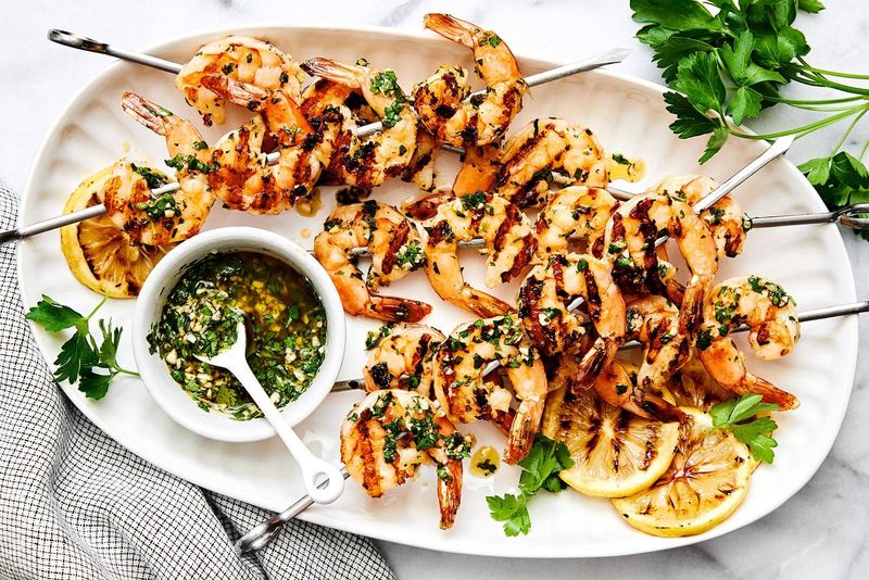 Shrimp Scampi Skewers