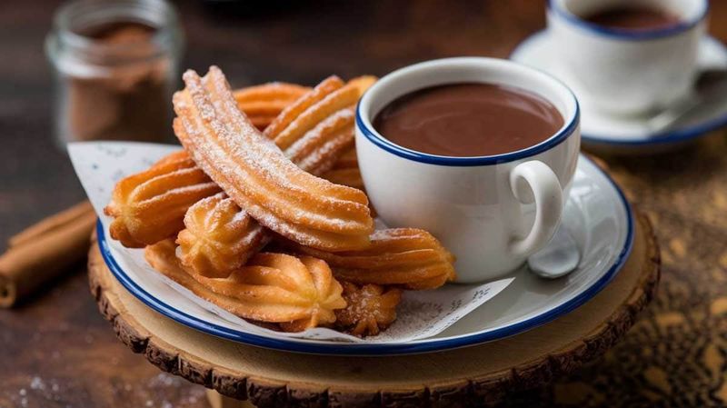 Spanish Churros Con Chocolate 