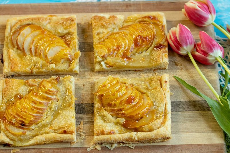 Puff Pastry Pear And Almond Tarts