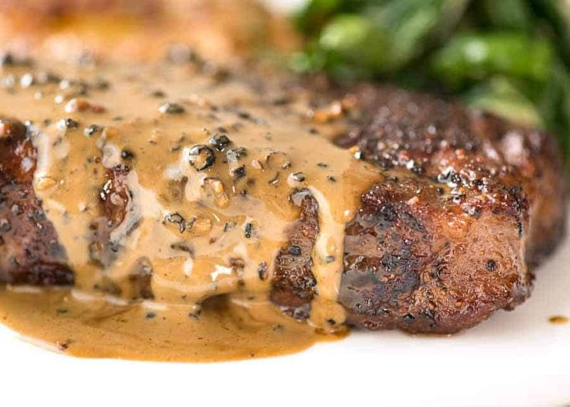 Steak With Peppercorn Sauce