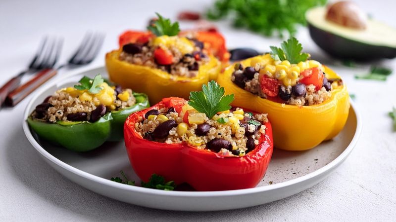 Quinoa-Stuffed Bell Peppers