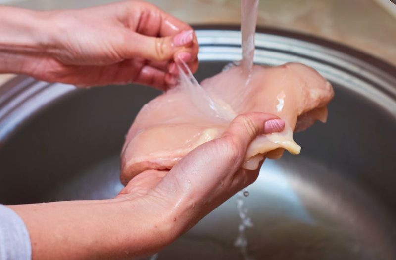 Washing Raw Chicken